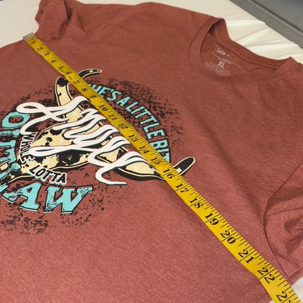 Lulu Mac graphic T-shirt short sleeves crew neck western vibe Size X-Large - Picture 5 of 7